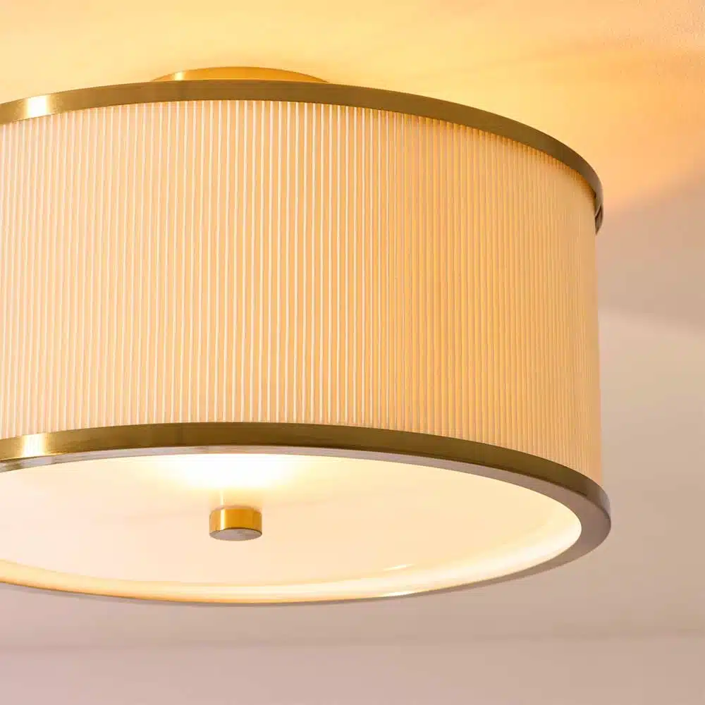 Endon-121988-Lexi-Brushed-Aged-Brass-Flush-Pendant-Ceiling-Light-Close-Side-View Endon 121988 Lexi brushed aged brass flush pendant ceiling light close side view