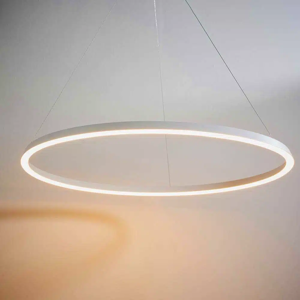 Endon-80629-Staten-Matt-White-LED-Pendant-Light-Bottom-View Endon 80629 Staten matt white LED pendant light bottom view
