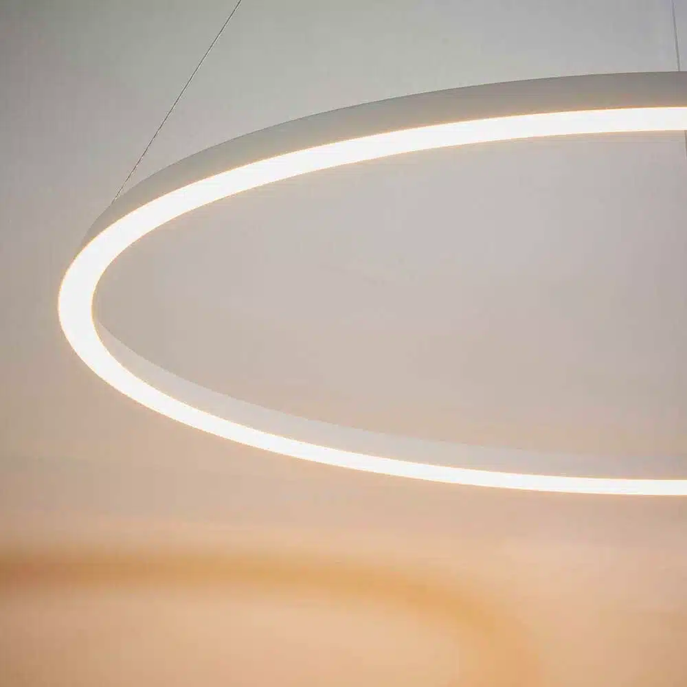 Endon-80629-Staten-Matt-White-LED-Pendant-Light-Close-Bottom-View Endon 80629 Staten matt white LED pendant light close bottom view