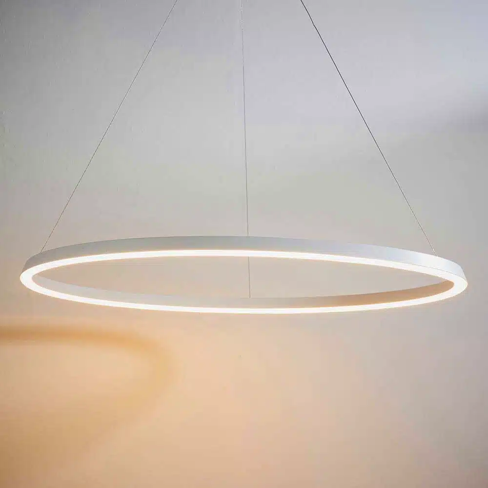 Endon-80629-Staten-Matt-White-LED-Pendant-Light-Close-View Endon 80629 Staten matt white LED pendant light close view