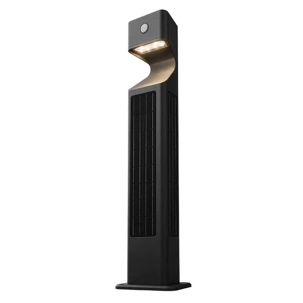 Woodpecker-TRI-180-Solar-LED-Bollard-Light-Product-View Woodpecker TRI180 solar LED bollard light product view