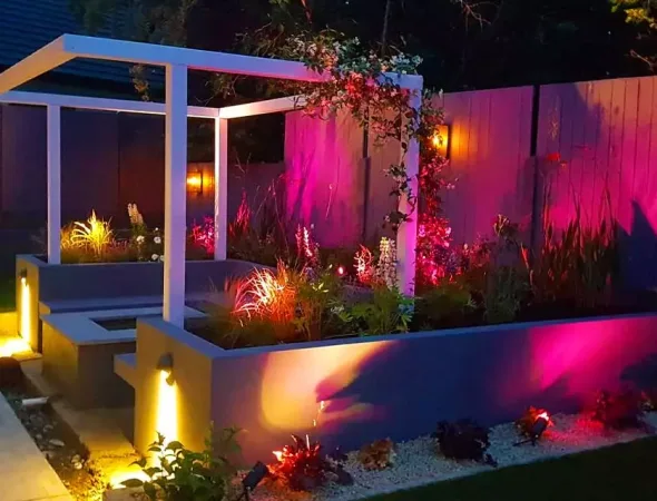 Hottest garden lighting trend of the year – Colour Changing Lights