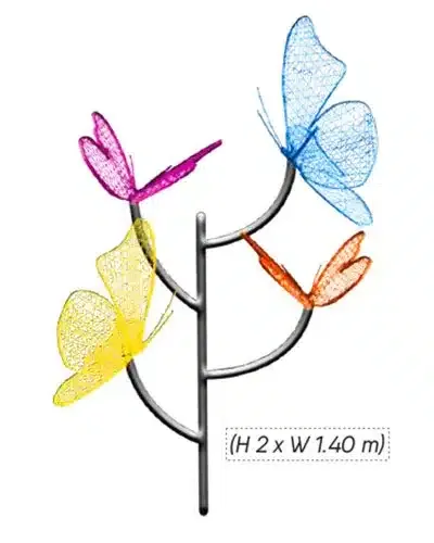 Pole with butterflies