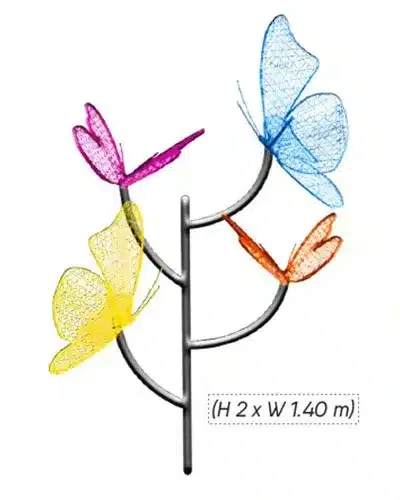 Pole with butterflies