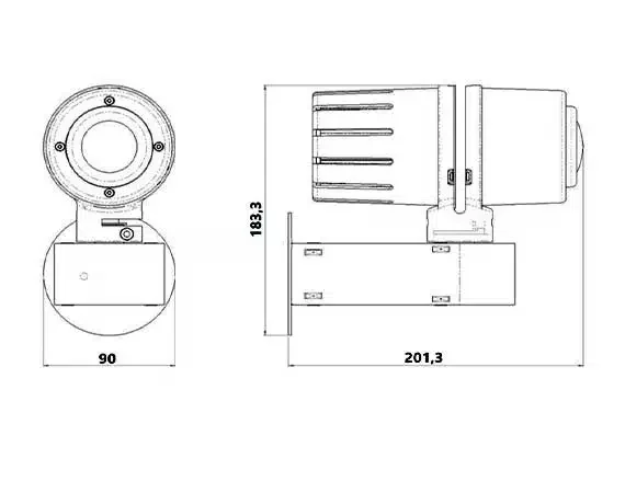 Symp LED Projector Dimensions