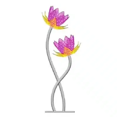 Two tulips for ground decorations