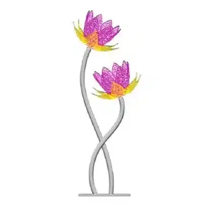 Two tulips for ground decorations