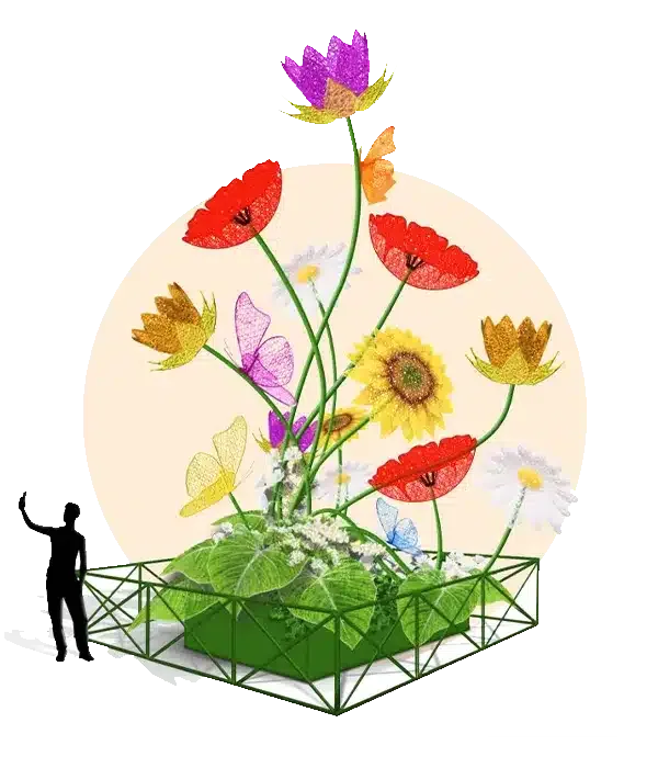Flower Bouquet Ground Decorations